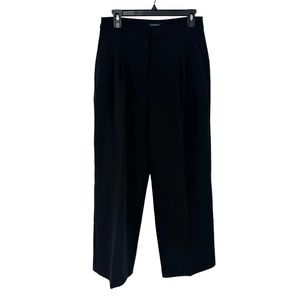Express trousers size 8 short black pleats wide leg minimalist classic slacks